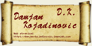 Damjan Kojadinović vizit kartica